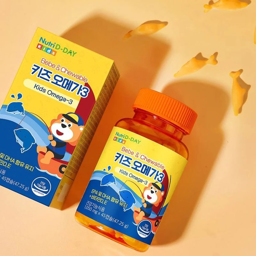 Dầu Cá Omega-3 Nutri D-Day Kids Hàn Quốc hộp 45 viên cho bé