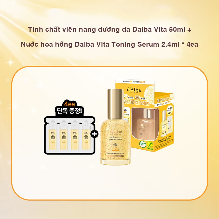 Tinh Chất Viên Nang Dưỡng Sáng Da D'alba Vita Toning Capsule Serum 50ml